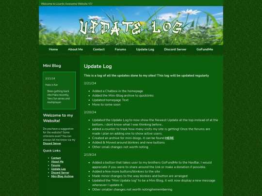 UpdateLog screenshot