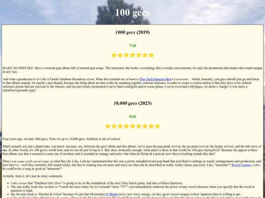 reviews/100gecs screenshot