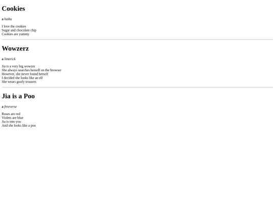 poems screenshot