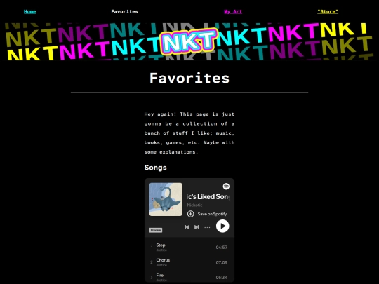 Favorites screenshot