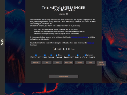 MHSRandomizer screenshot