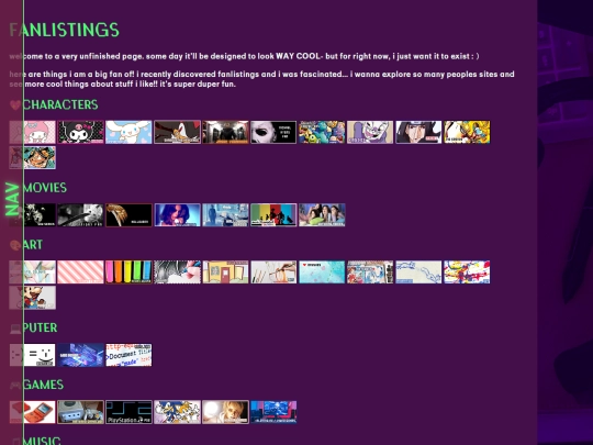 fanlistings screenshot