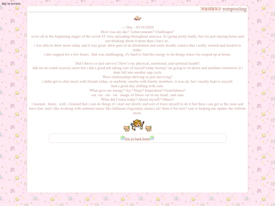 entries/life/mar18_20 screenshot
