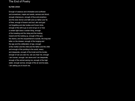 poemstash/The End of Poetry screenshot