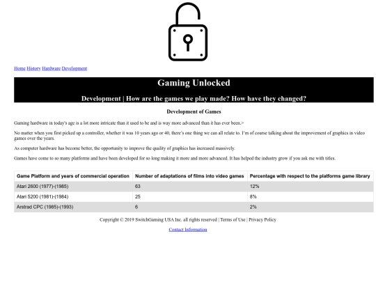 development screenshot