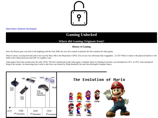 history screenshot