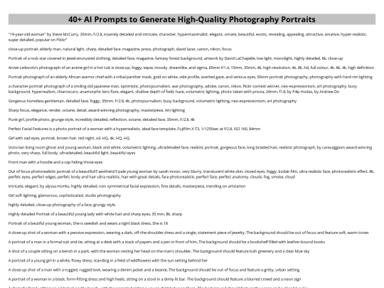AI_catalogo--prodia--Varios_Prompts--40+_AI_Prompts_to_Generate_High-Quality_Photography_Portraits_7 screenshot