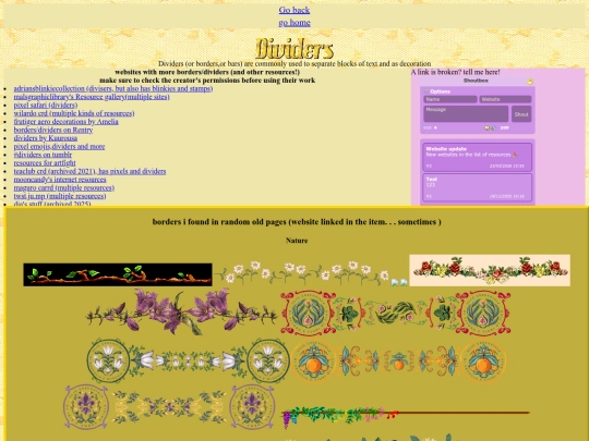 Dividers screenshot