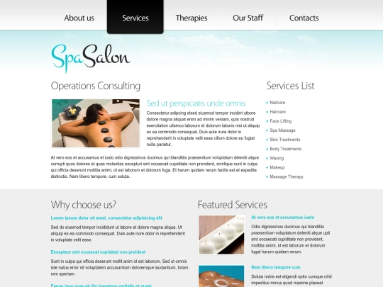 services screenshot