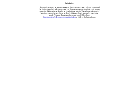 Admission screenshot