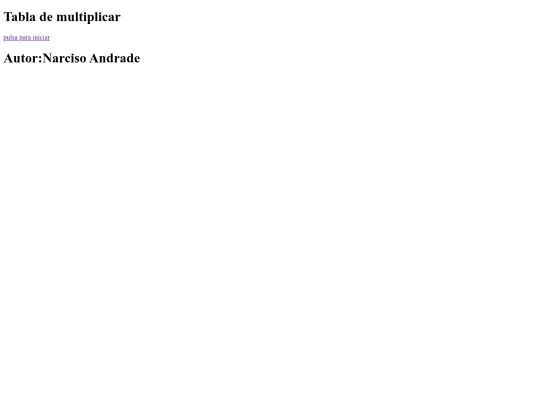 Ejercicio(Tabla de multiplicar) screenshot