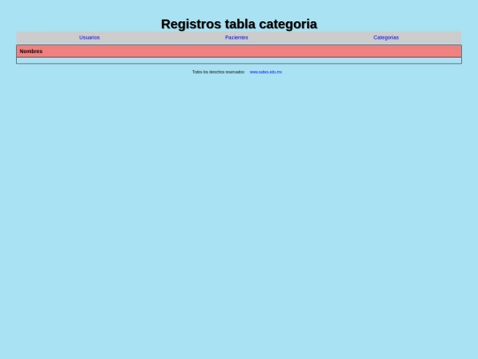conexion.php/categoria screenshot