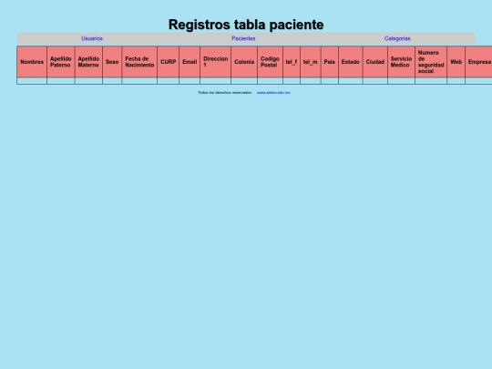 conexion.php/paciente screenshot