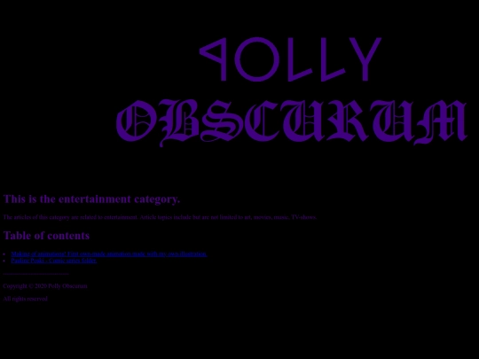 English/menu/entertainment screenshot