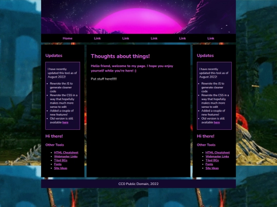 template screenshot