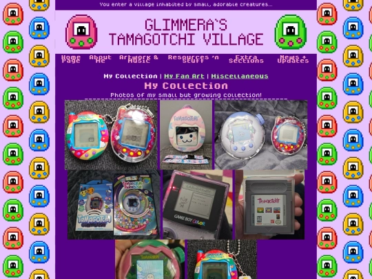 extra_sections/tamagotchi_village/my_collection screenshot