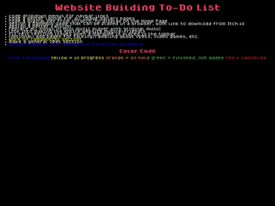 website_building_to-do_list screenshot