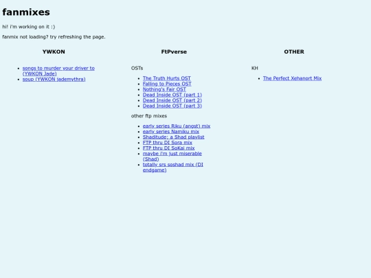 fanmixes screenshot
