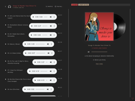 fanmixes/songstomurderyourdriverto screenshot