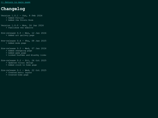 changelog screenshot