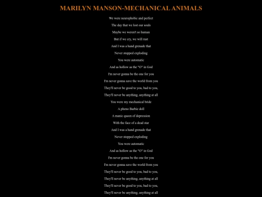 marilynmansonmechanicalanimals screenshot