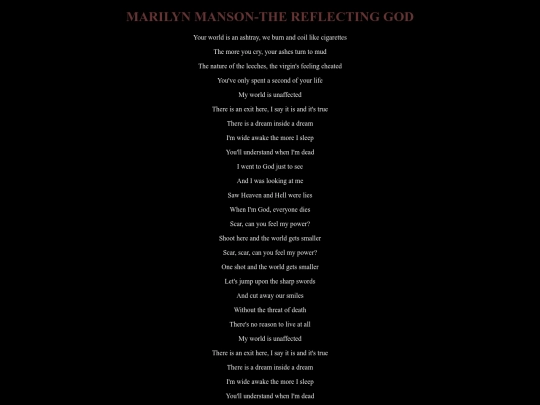 marilynmansonthereflectinggod screenshot