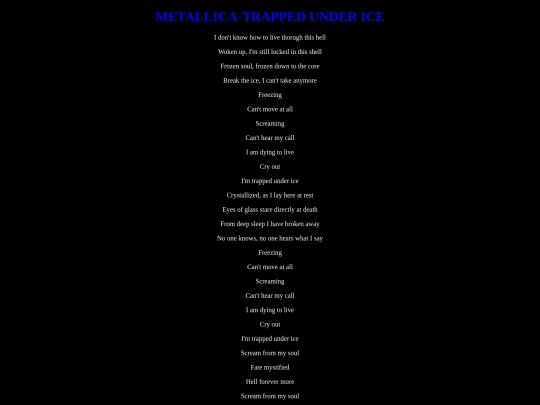 metallicatrappedunderice screenshot