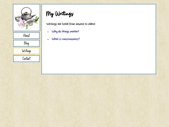writings screenshot