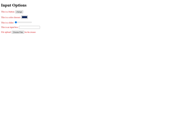 buttonsExample screenshot