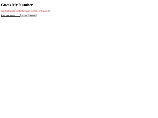 guessNumber screenshot