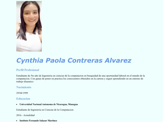 cv-cynthia/infocv screenshot