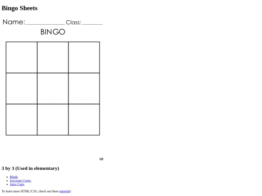 BingoSheetsIndex screenshot