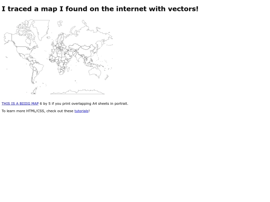 OutlineWorldMapPoster screenshot