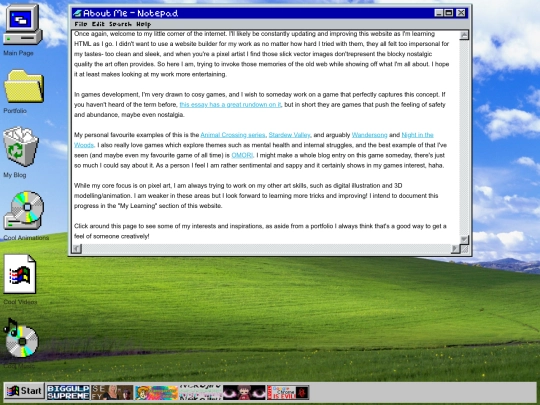 aboutme screenshot