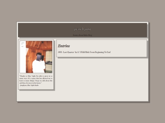 blog/entries screenshot