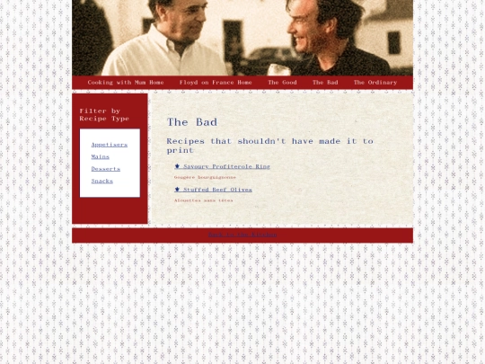 cookingwithmum/floydonfrance/thebad screenshot