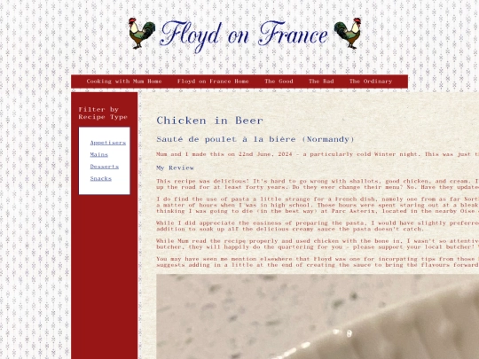 cookingwithmum/floydonfrance/thegood/chickeninbeer screenshot