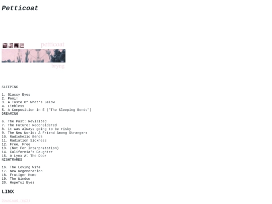 albums/petticoat screenshot