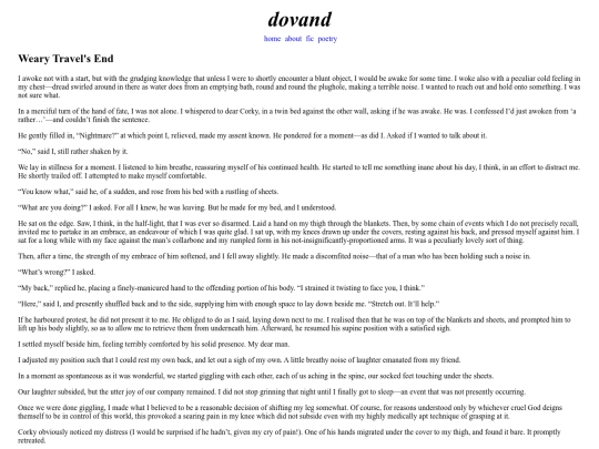 fic/weary screenshot