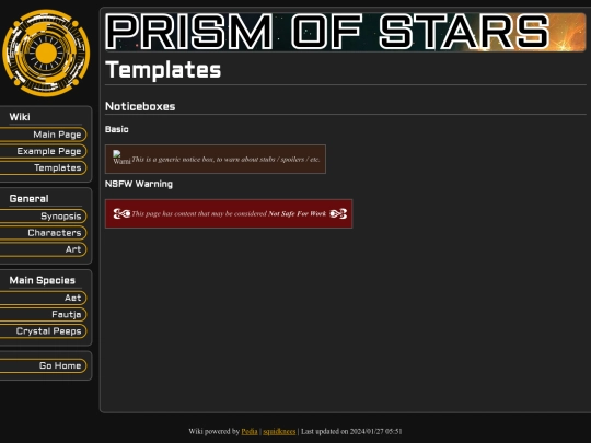 wiki/prismofstars/templates screenshot