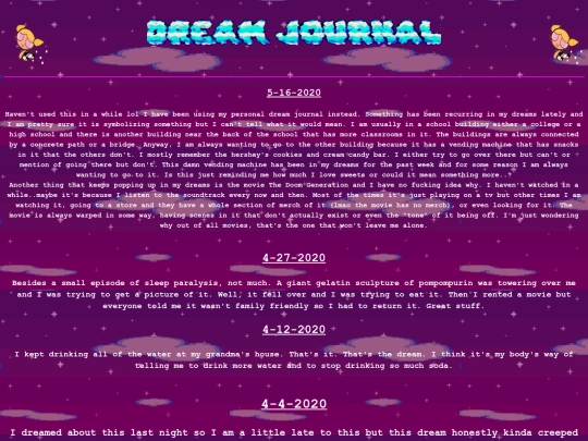 dreamjournal screenshot