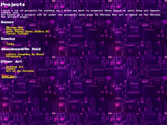projects screenshot
