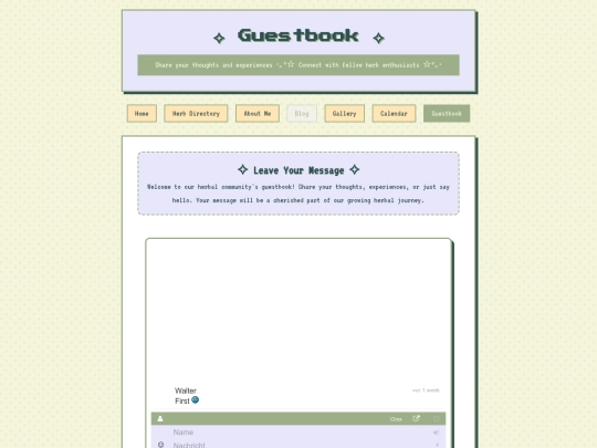 guestbook screenshot