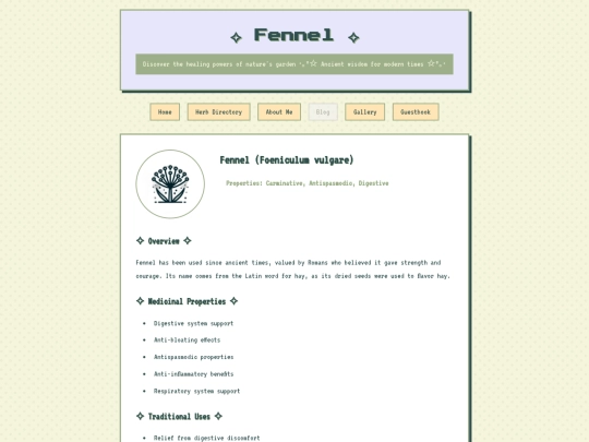 herb-details/fennel screenshot