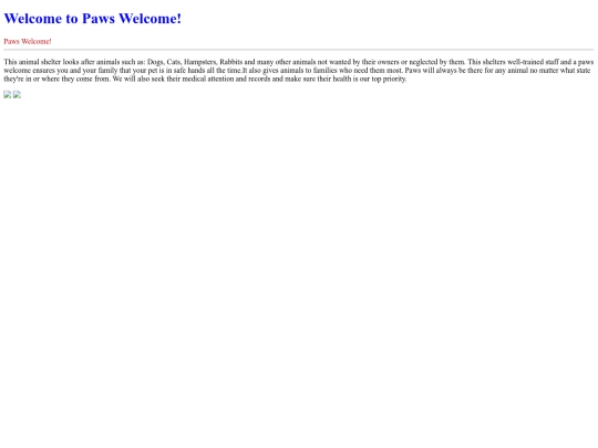pawswelcome screenshot