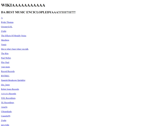 wikiaaaaaaaaaaa screenshot