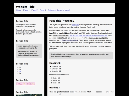 test screenshot