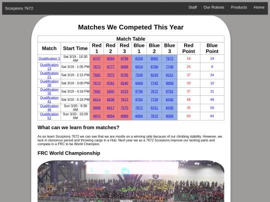 Final Project/Matches screenshot