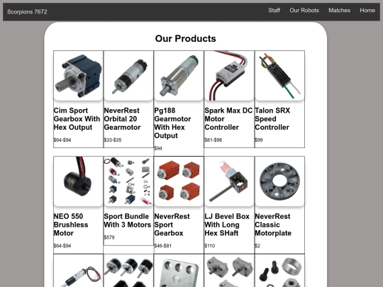Final Project/Products screenshot