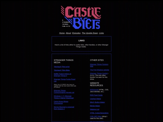 links screenshot